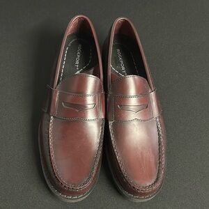 Rockport Comfort‎ DMX Burgundy Leather Penny Loafers Mens 10 N